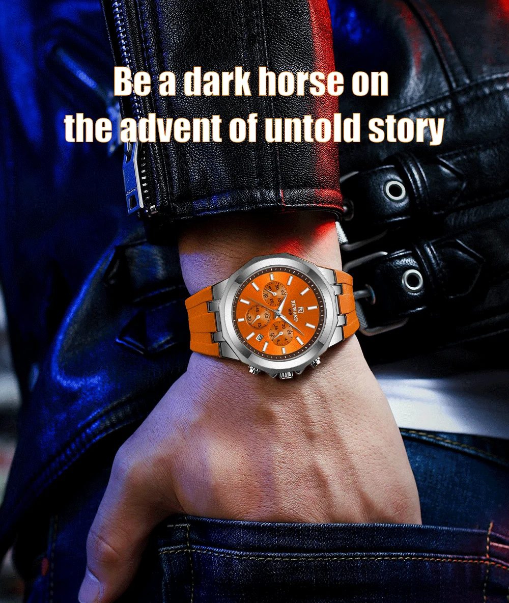 REWARD VIP Watch for Men Custom Luxury Fashion Silicone Sport Watches RD83966M