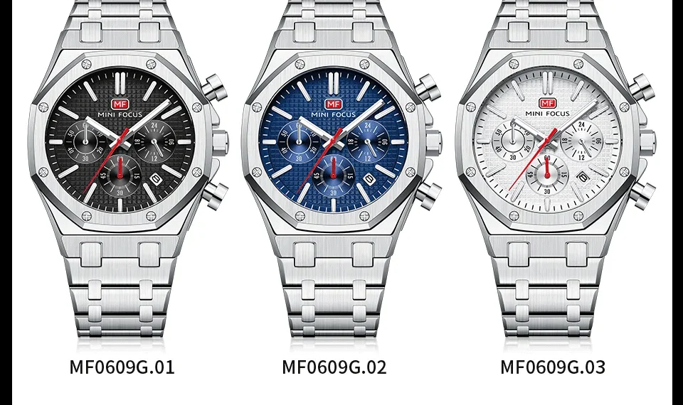 MINI FOCUS MF0609G Wholesale Quartz Men's Watch front view