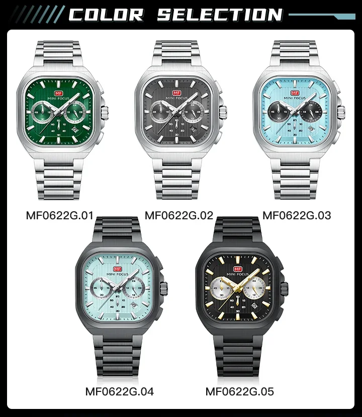 MINI FOCUS MF0622G Men's Quartz Watch front view