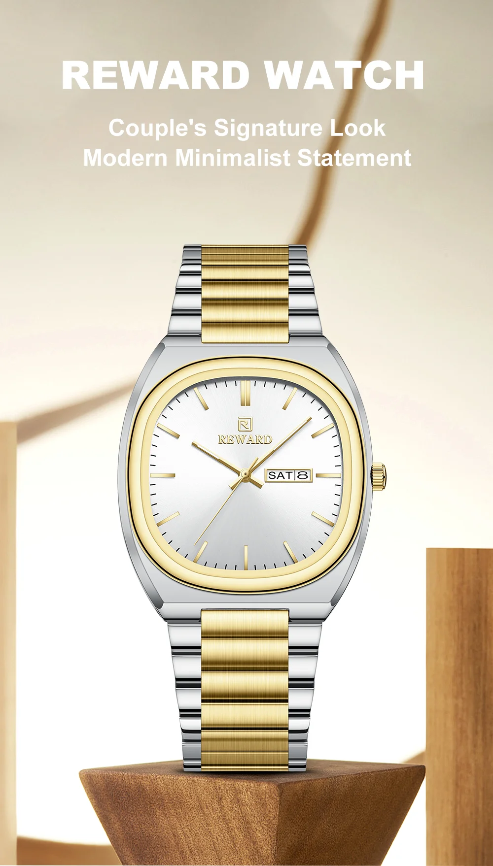 REWARD RD612826M Luxury Luminous Waterproof Men's Watch with Calendar
