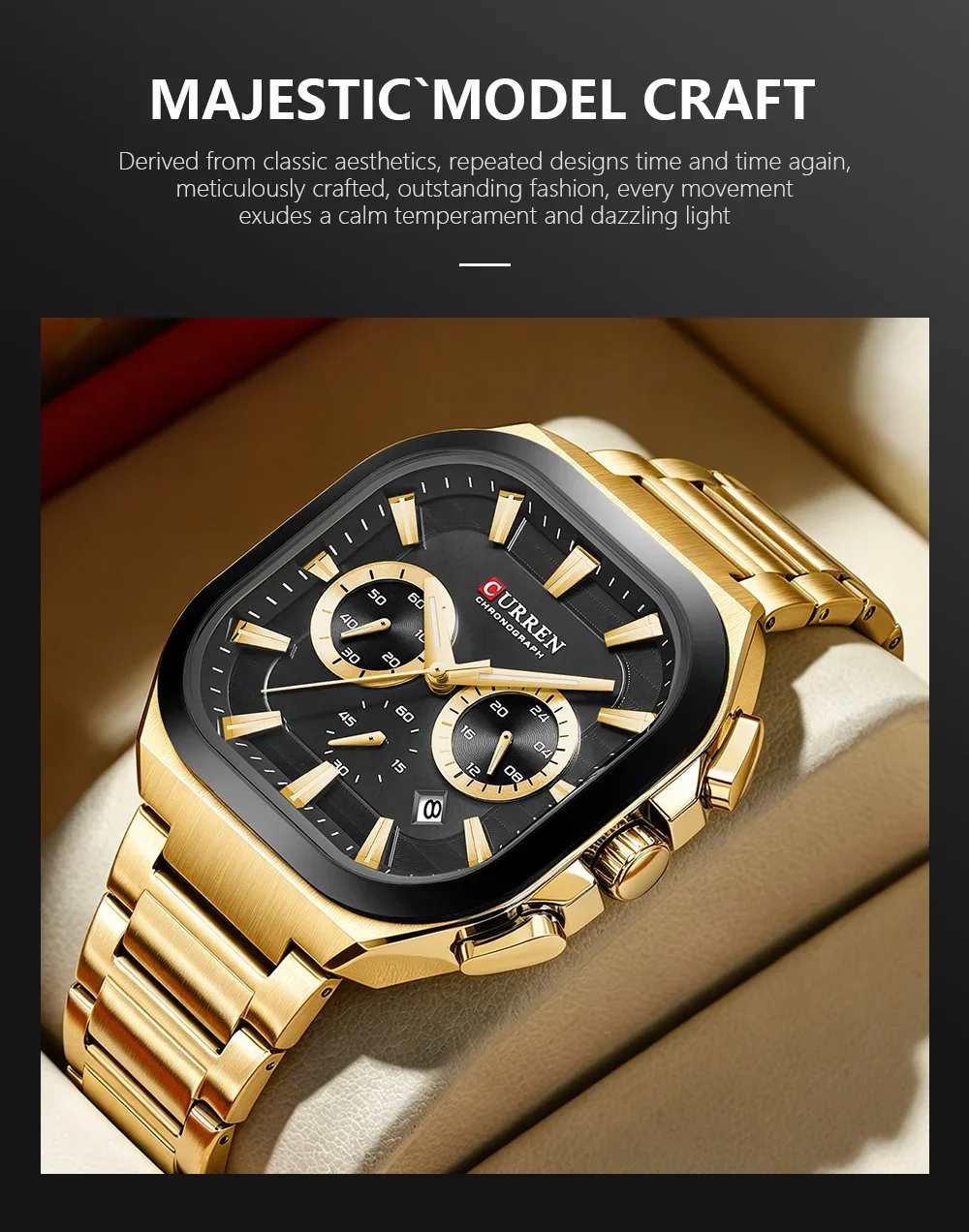 Curren 8496 Watch Presented in Gift Box