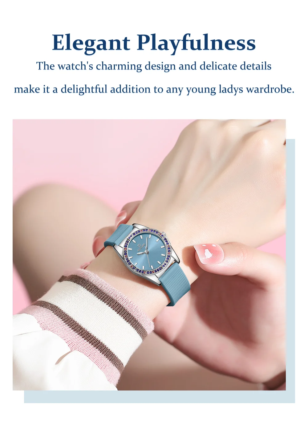 Wholesale REWARD RD232013L Luxury Diamond Fashion Silicone Lady's Wristwatch