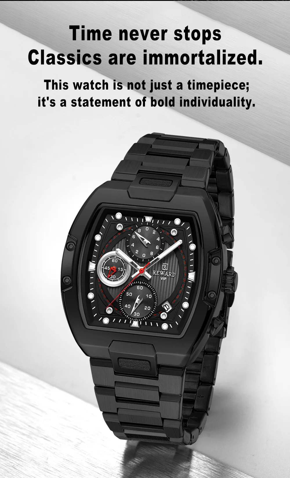 REWARD RD812264M Men's Tonneau Chronograph Quartz Watch Supplier