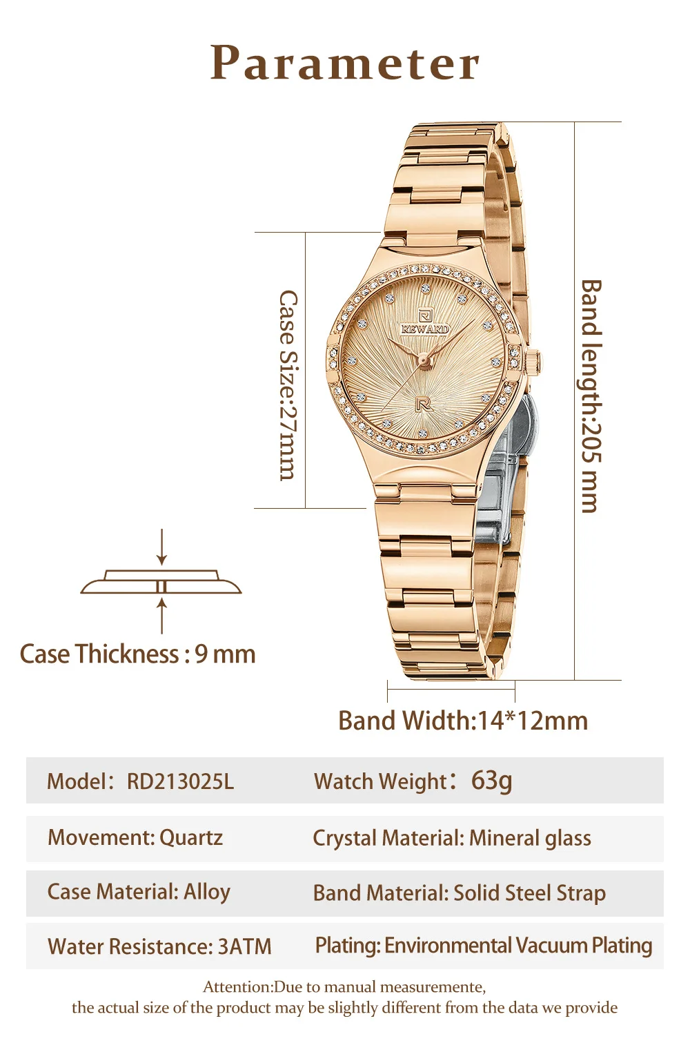 Wholesale Women Quartz Watches | REWARD RD213025L Alloy Watch