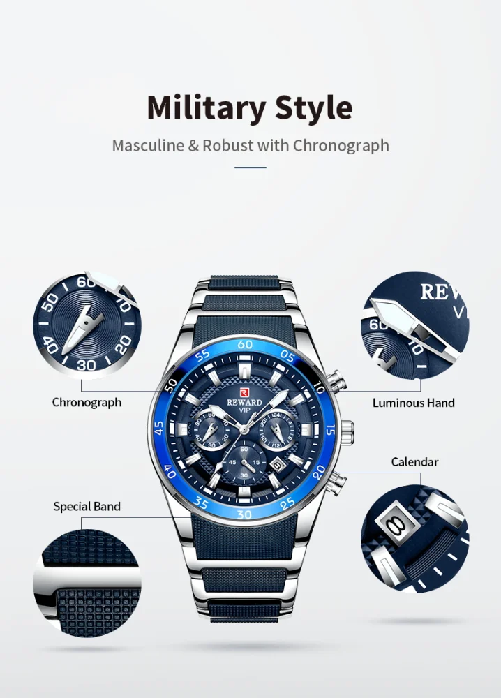 Reward RD81011M VIP Men's Waterproof Quartz Watch 