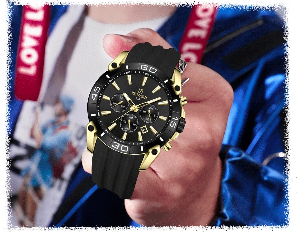 REWARD VIP Watch 3-Subdial Men's Chronograph Watches RD831105M