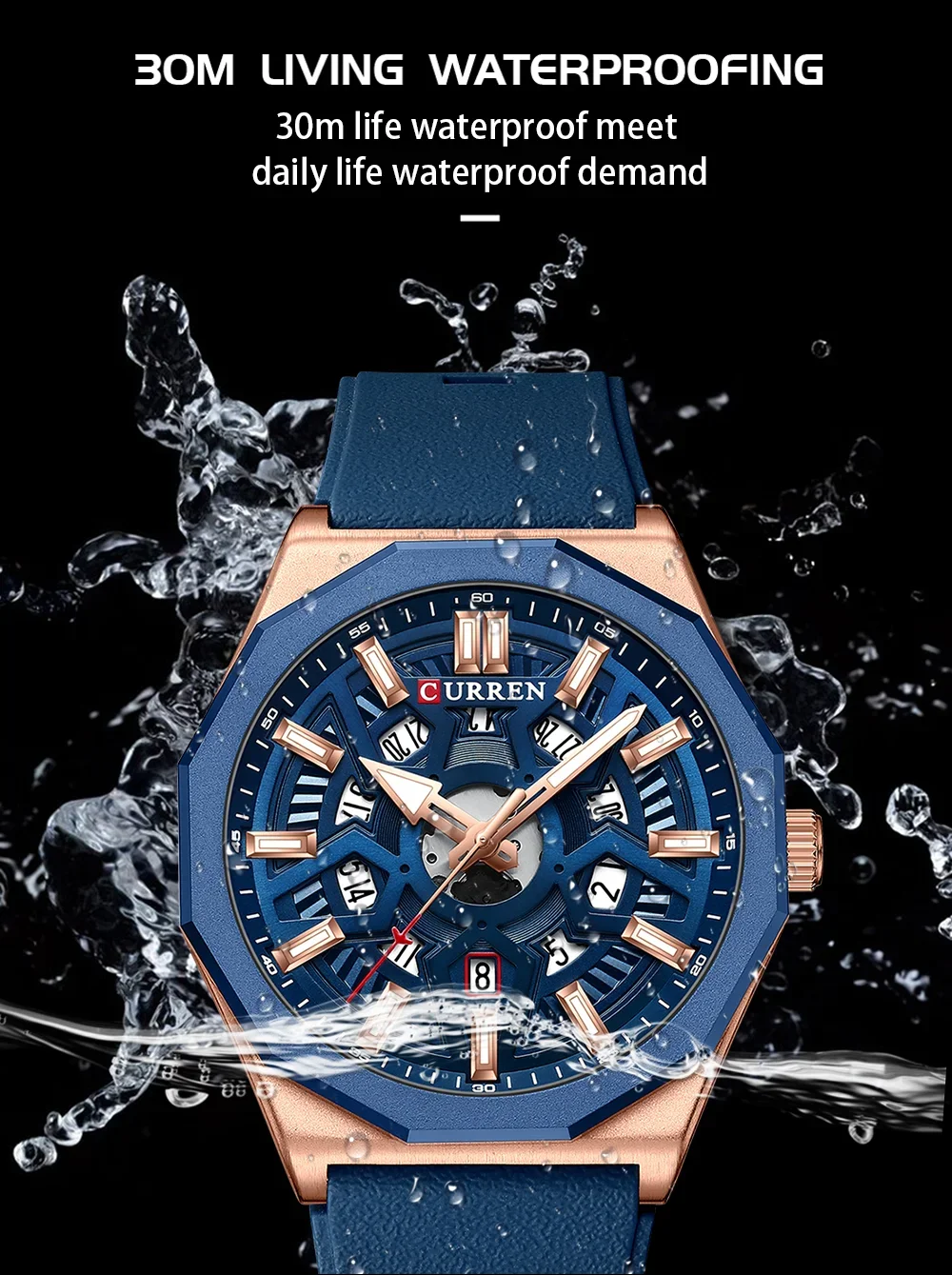 CURREN 8437 Men's Sport Quartz Watch Direct Wholesale Stock