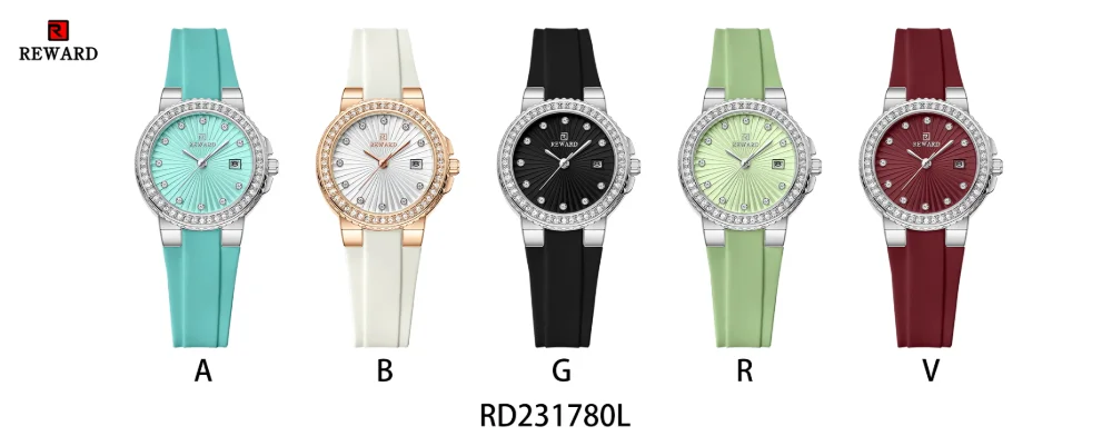 REWARD RD231780L Women Fashion Watch with alloy case and diamond details