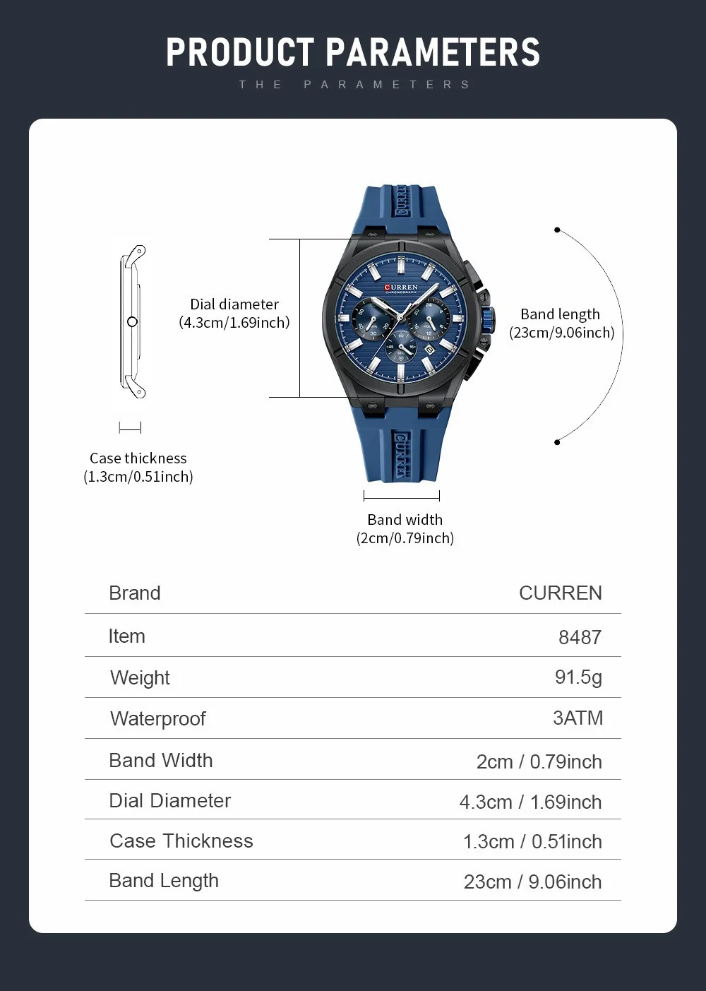 Curren 8487 in different settings