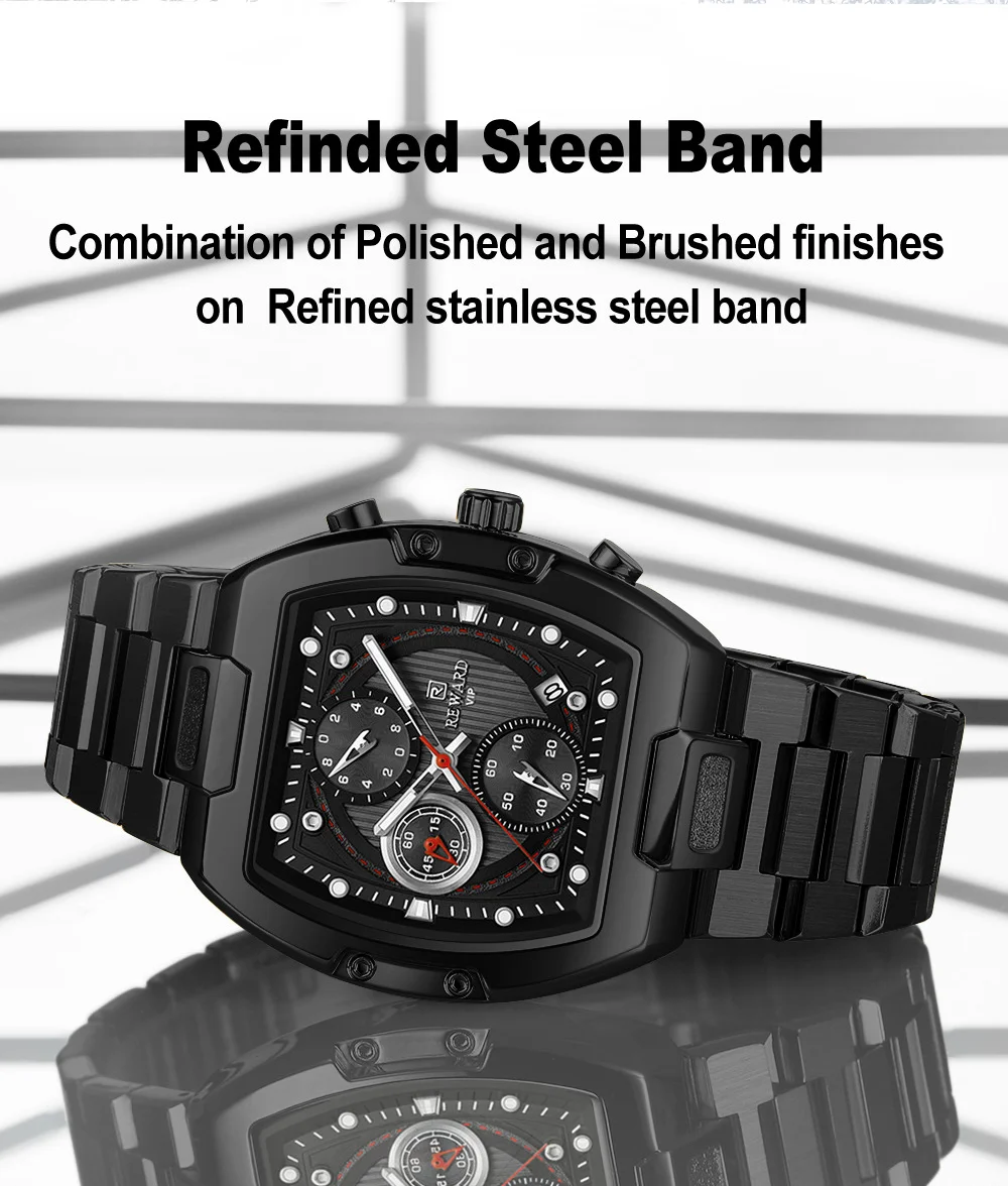 REWARD RD812264M Men's Tonneau Chronograph Quartz Watch Supplier
