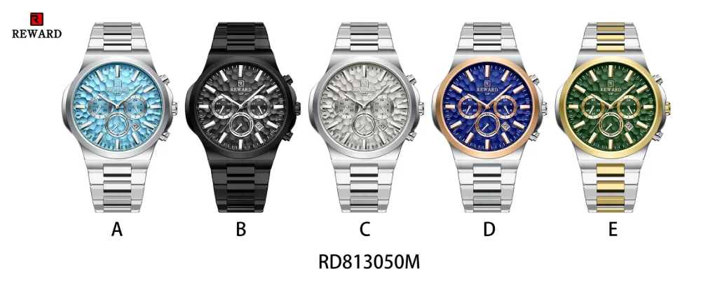 REWARD Men's Honeycomb Chronograph Watch RD813050M front view