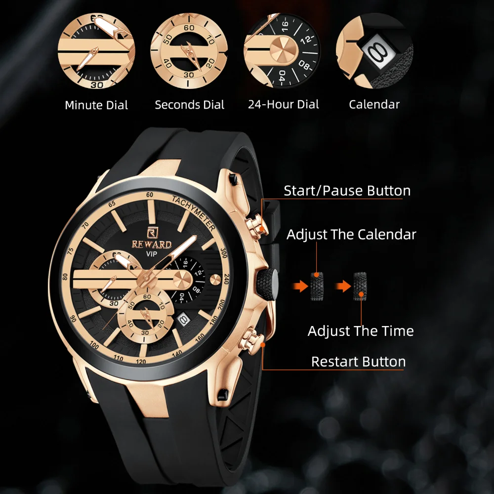 Reward RD83046M men's luxury watch worn on wrist
