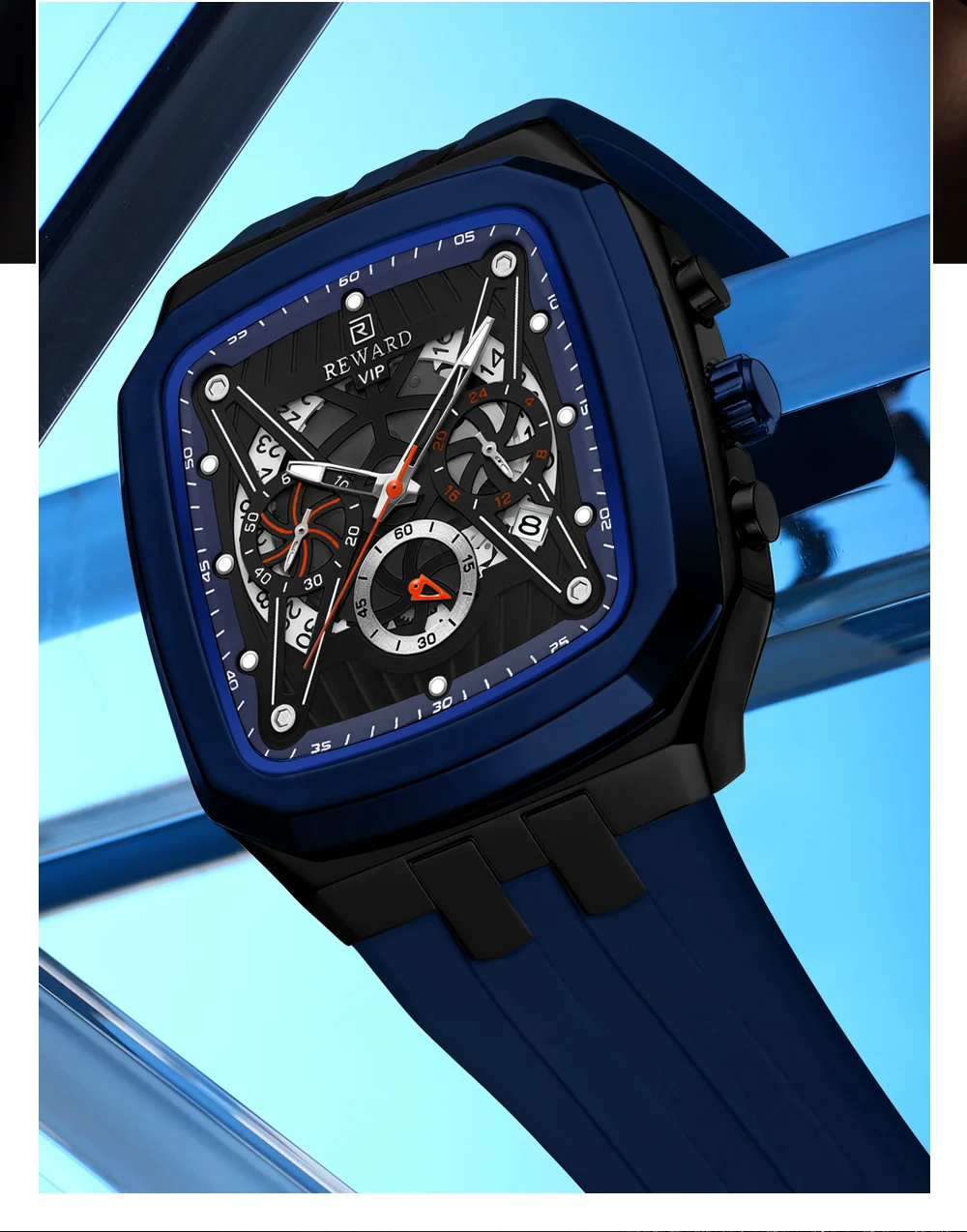 Reward RD832260M Chronograph Quartz Watch Luminous Watches for Men
