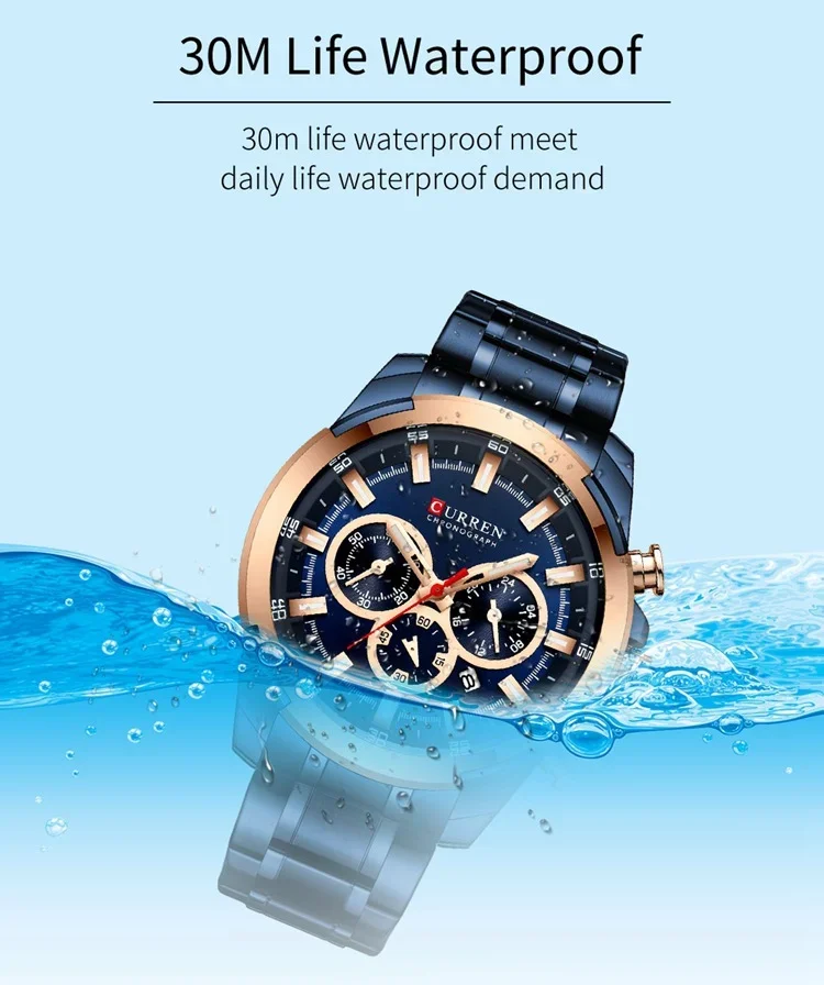 Curren 8361 Luxury Men Analog Luminous Hands Wristwatch Wholesale