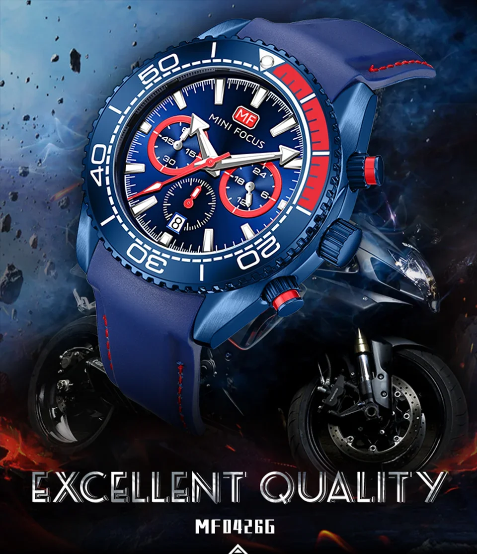 Silicone Strap Detail on MF0426G Watch
