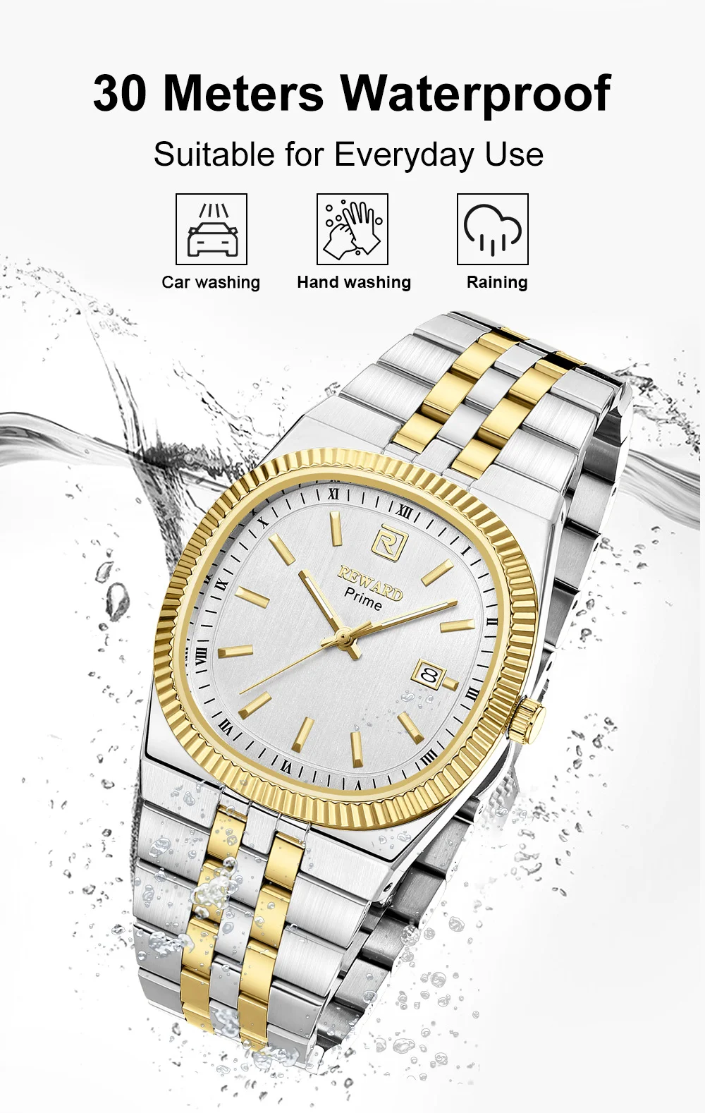 REWARD Prime RD613575M Casual Square Quartz Watches for Men
