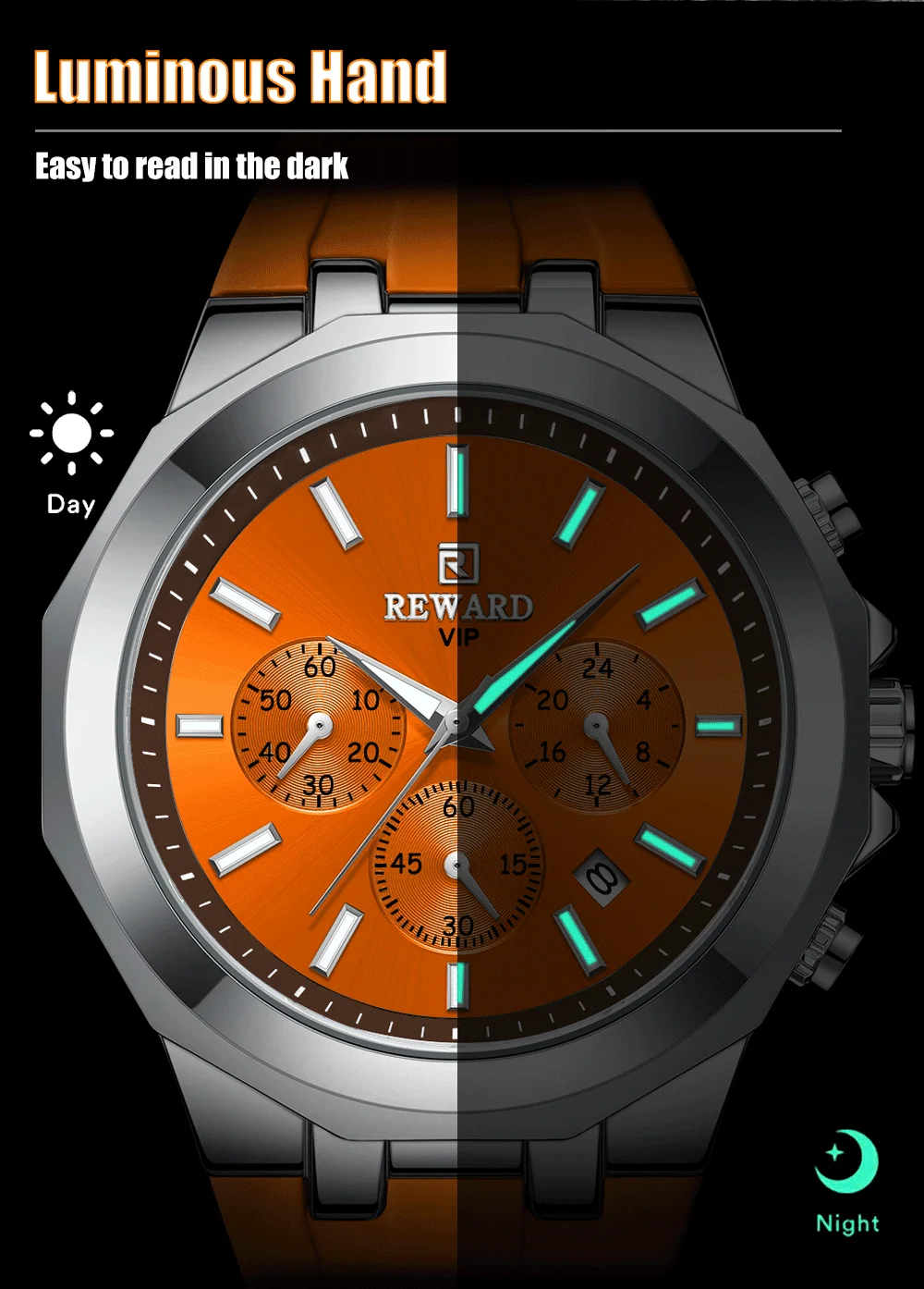 REWARD VIP Watch for Men Custom Luxury Fashion Silicone Sport Watches RD83966M