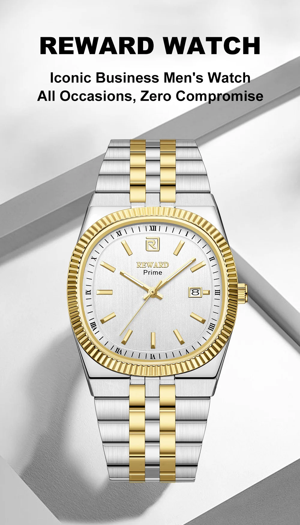 REWARD Prime RD613575M Casual Square Quartz Watches for Men