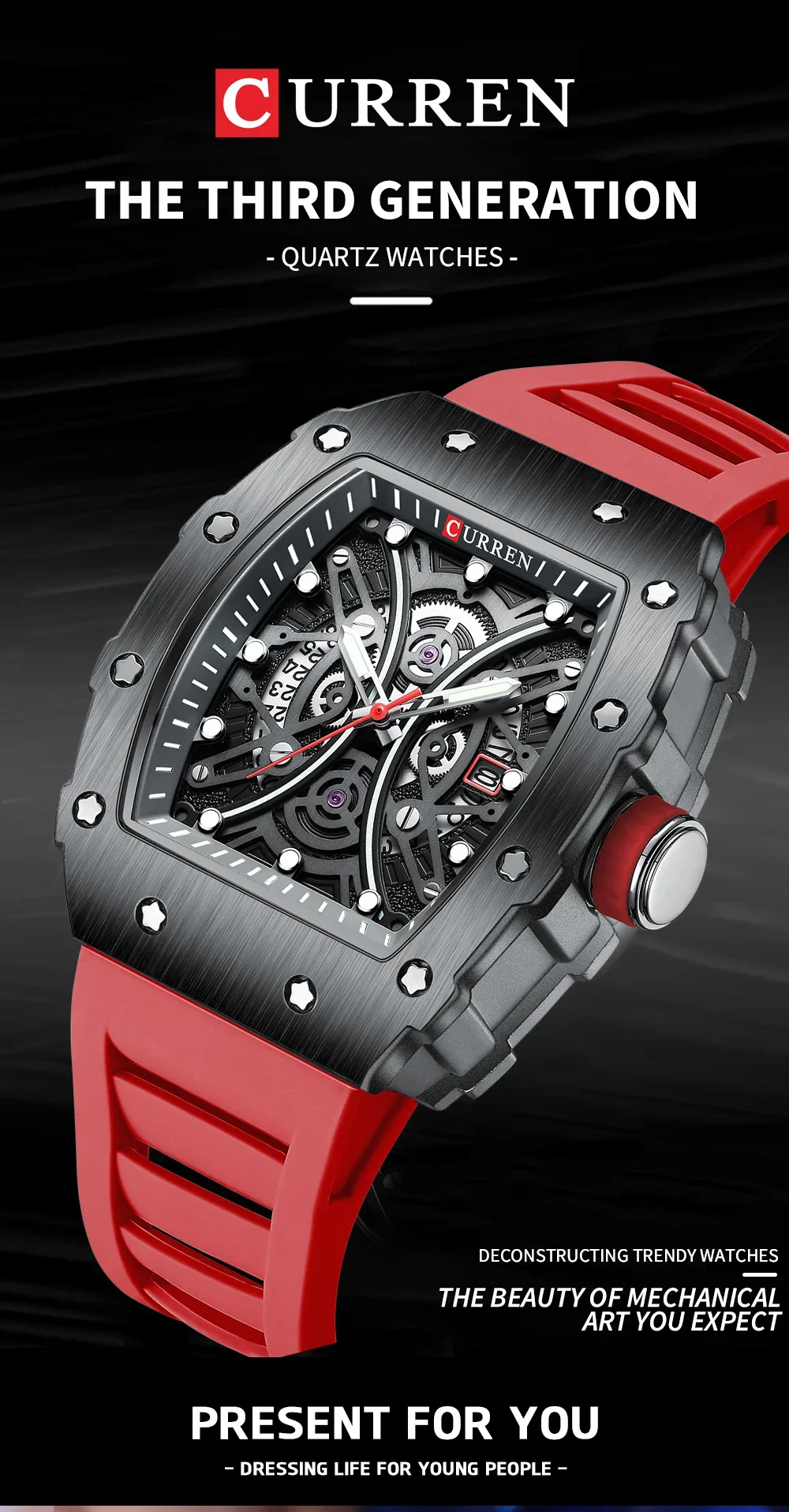 Curren 8438 Fashion Casual Sport Quartz Watch For Men|30M Water Resistant