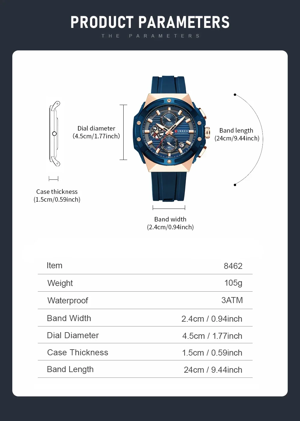 Curren 8462 Watch in Different Settings
