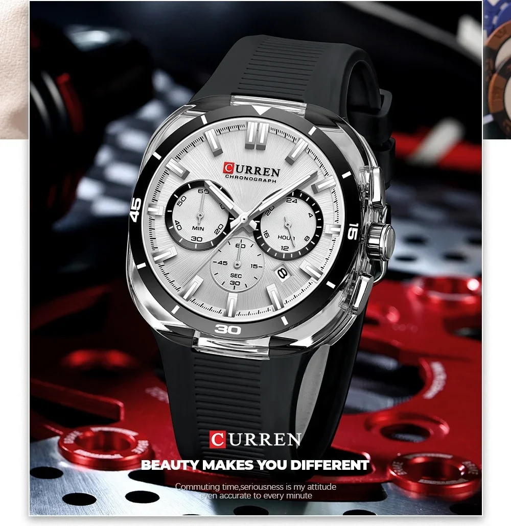 Curren 8502 High Quality Elegant Waterproof Luminous Men's Watch
