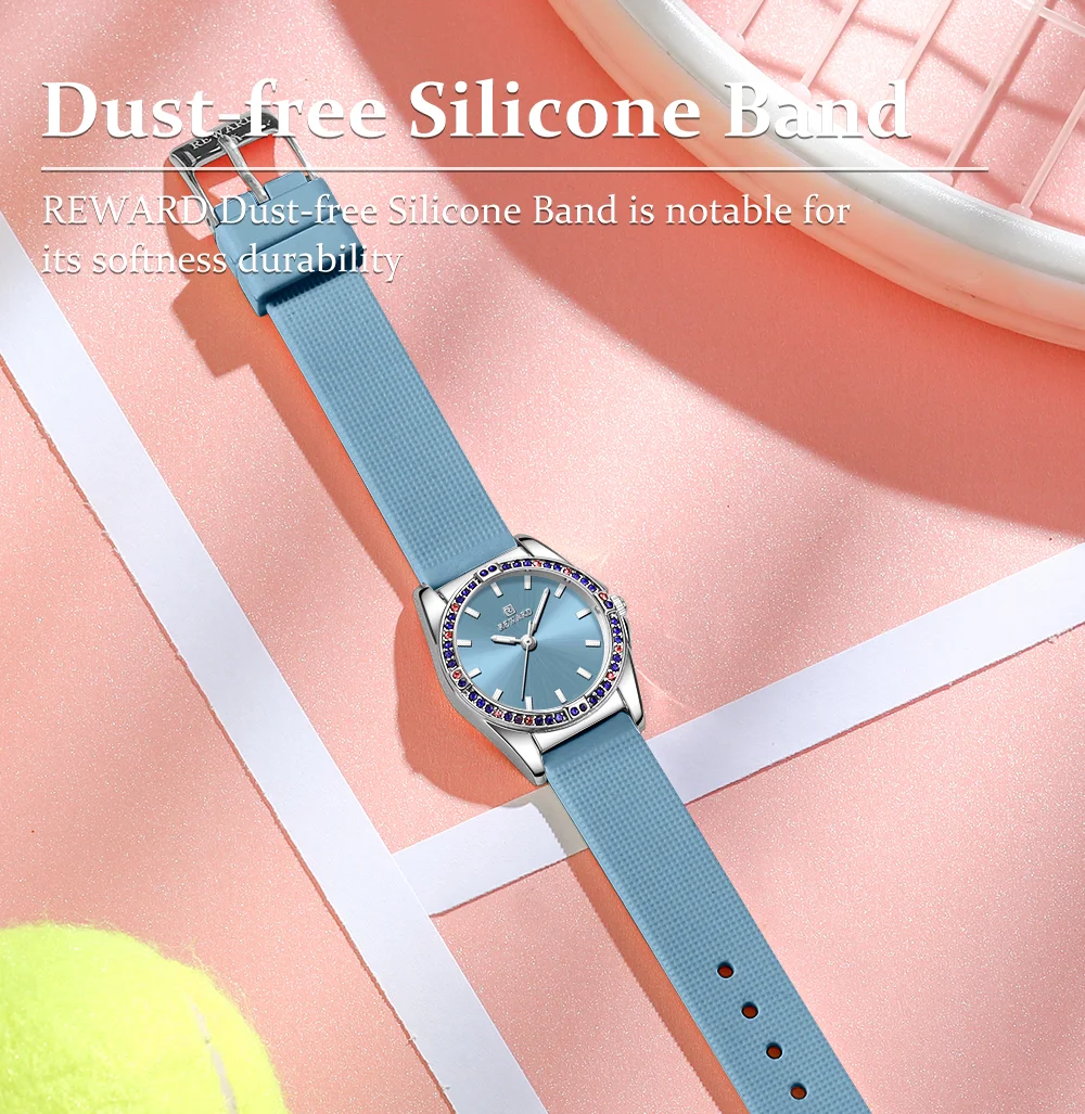 Wholesale REWARD RD232013L Luxury Diamond Fashion Silicone Lady's Wristwatch