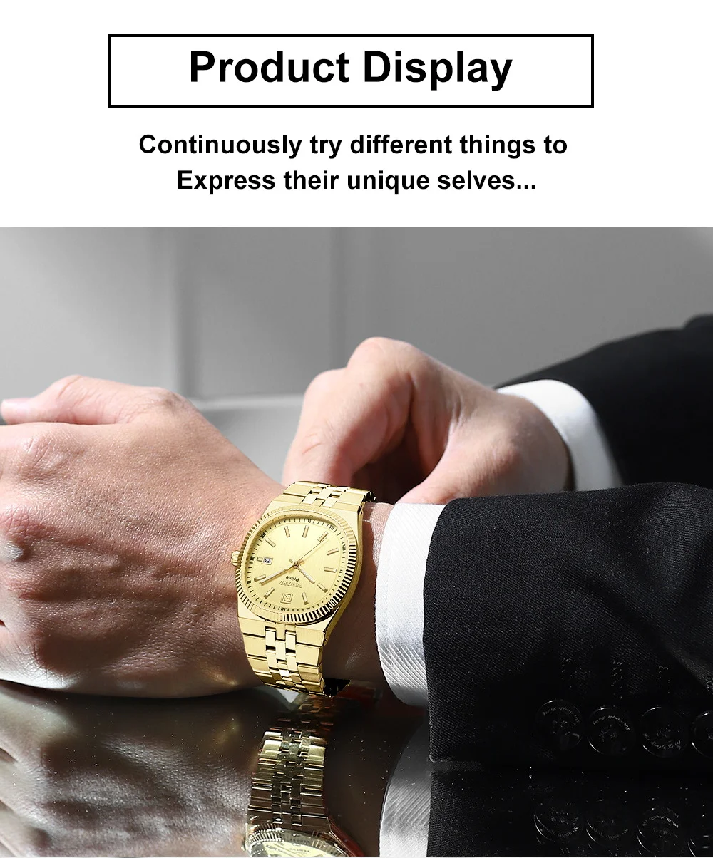 REWARD Prime RD613575M Casual Square Quartz Watches for Men