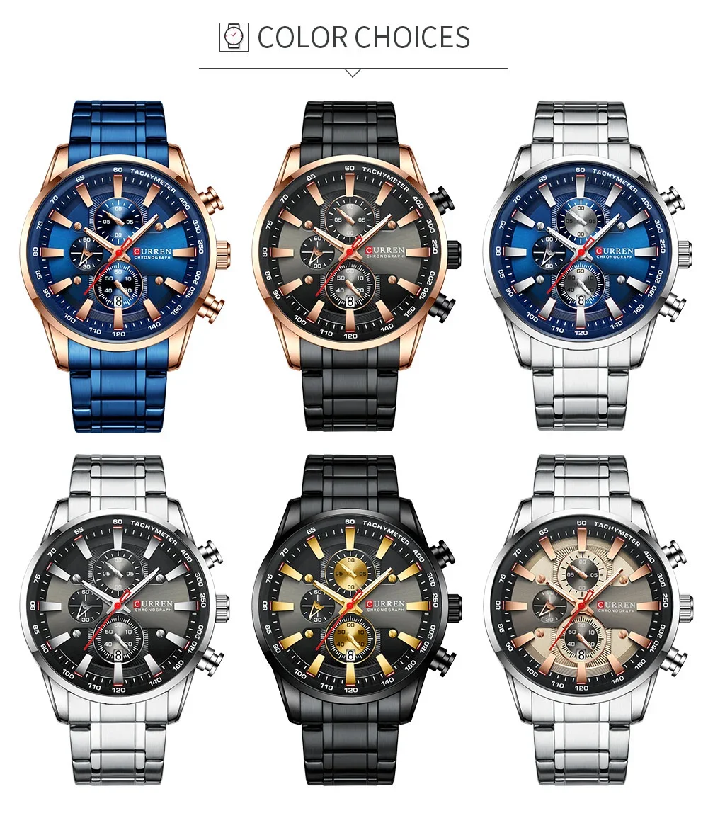 Curren 8351 men's watch front view