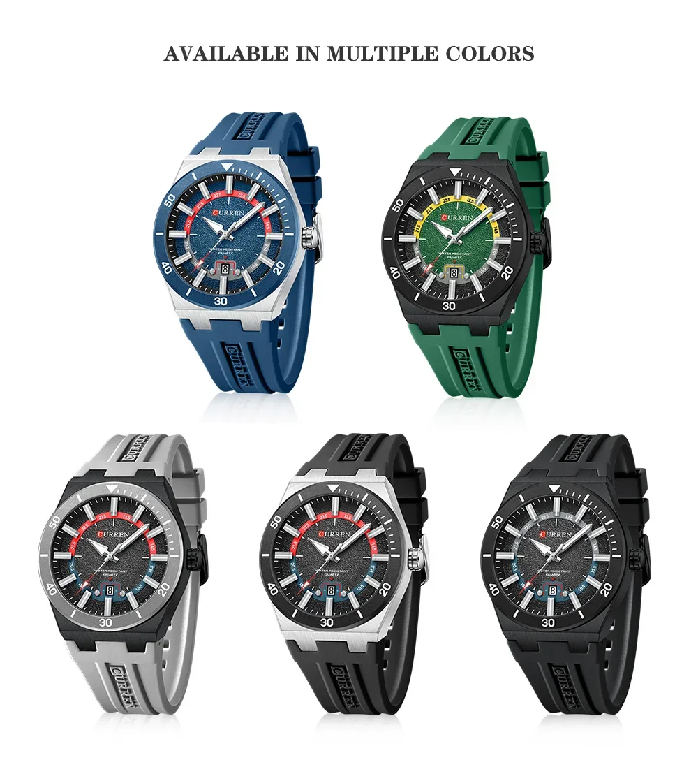 Curren 8491 Minimalist Men's Watch Front View