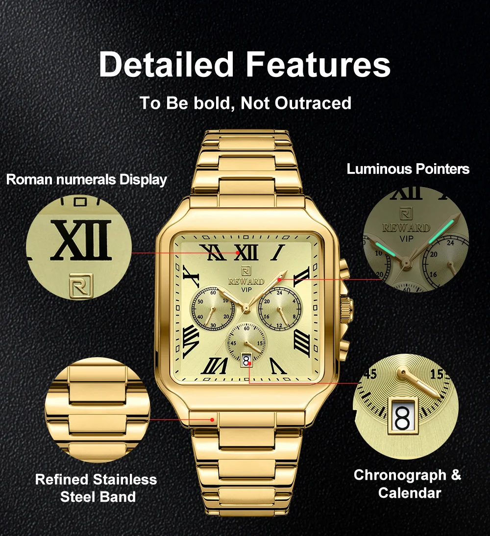 5 Color Options REWARD Chronograph Watch