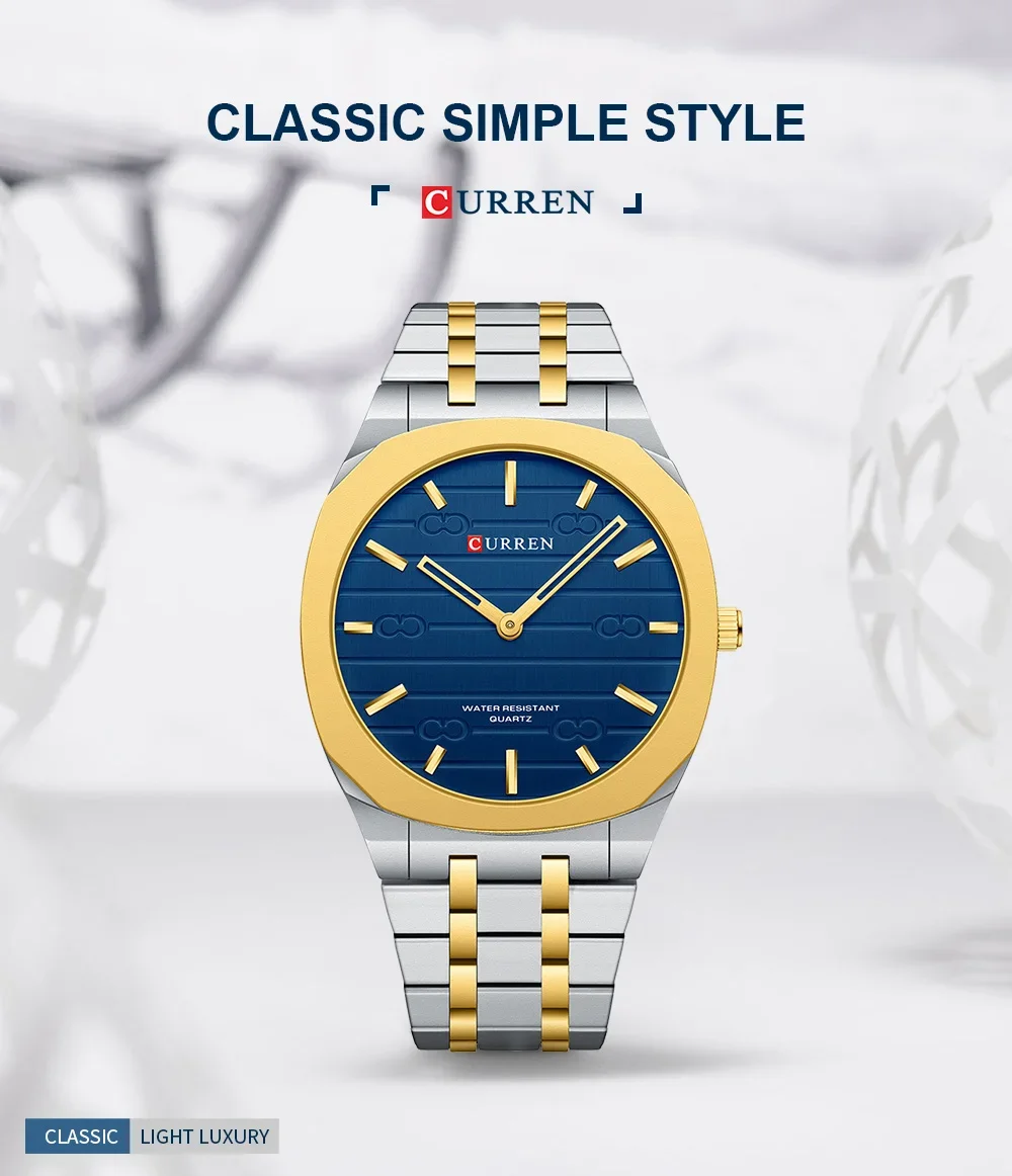 In Stock CURREN 8444 Ultra Thin Quartz Men Watch | Ready to Ship