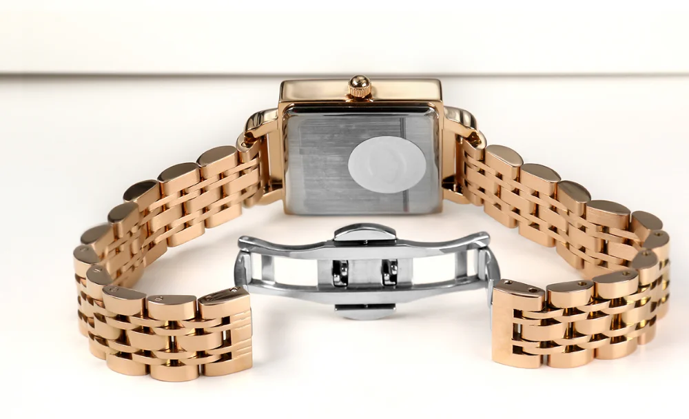 REWARD RD21041L Luxury Square Case Women Watch Mother of Pearl Dial Diamond Hour Markers Quartz Dress Watch Wholesale