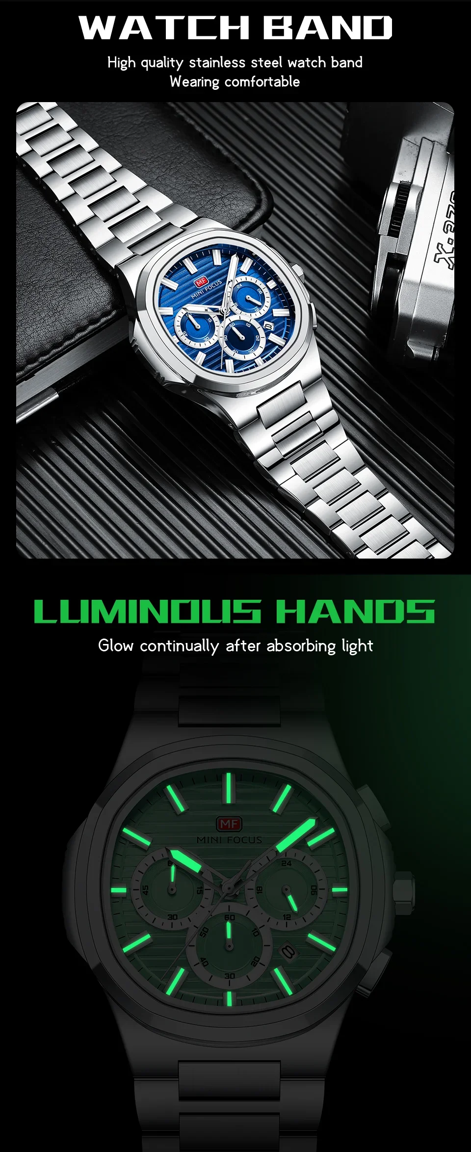 MF0610G watch on professional wrist in business setting