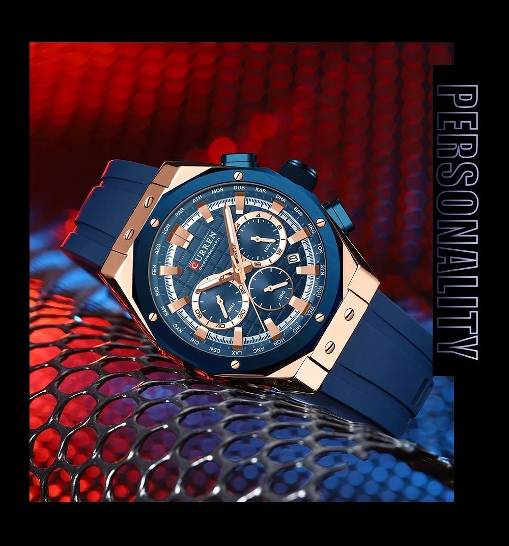In Stock Bulk Wholesale CURREN 8464 Sport Chronograph Men Watch Dropshipping