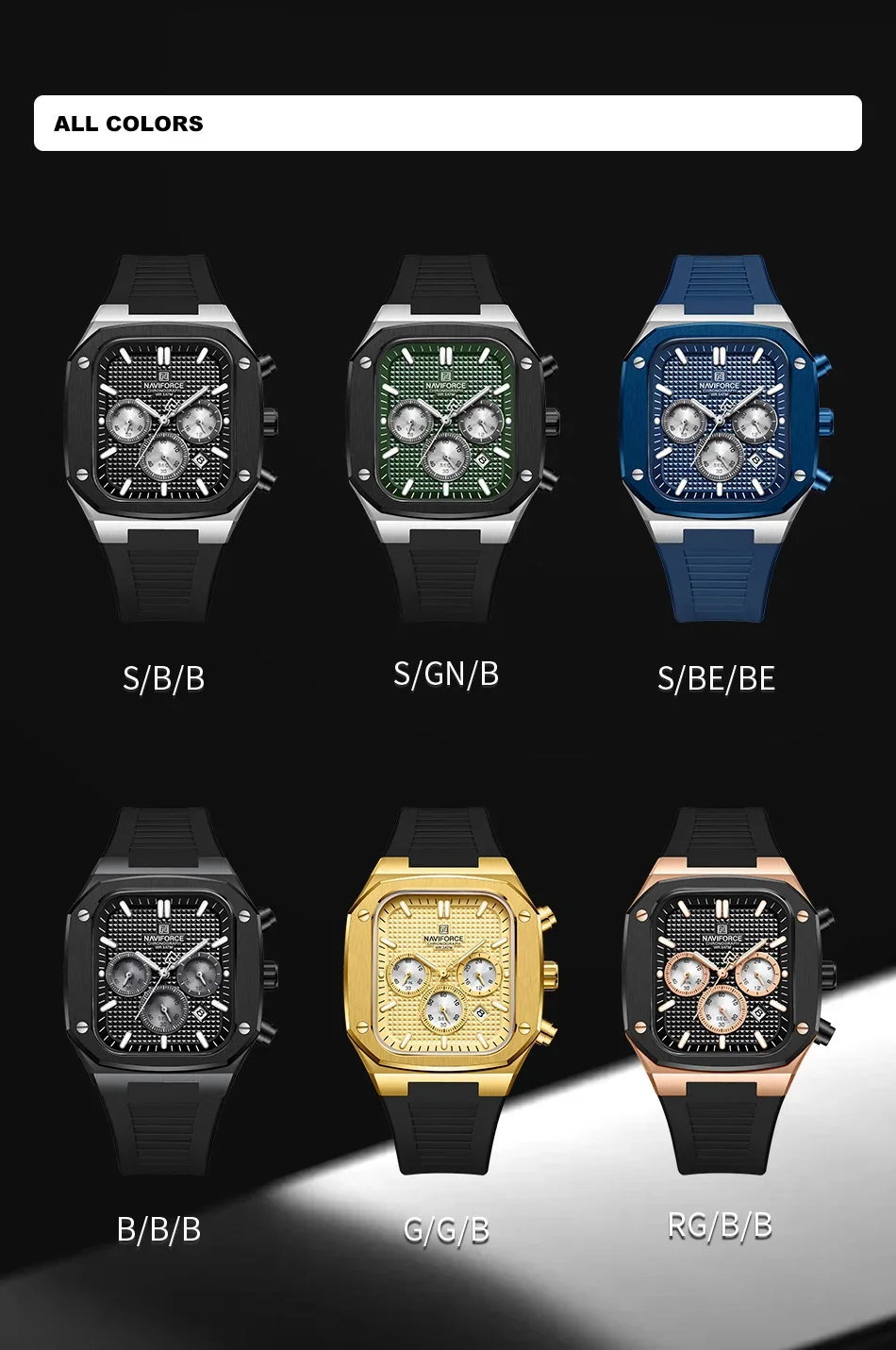Naviforce NF8037 Mens Watch Front View