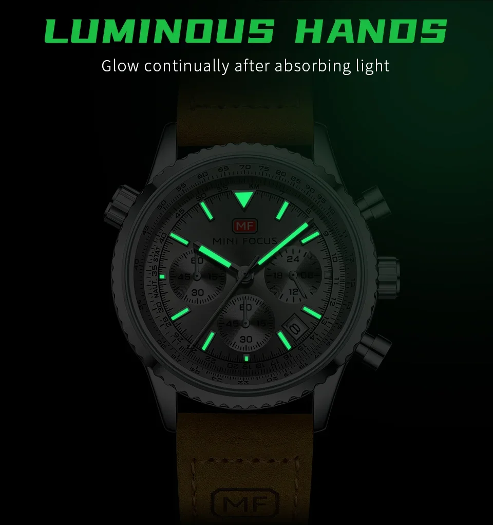 Man wearing the Mini Focus MF0463G watch in a casual setting