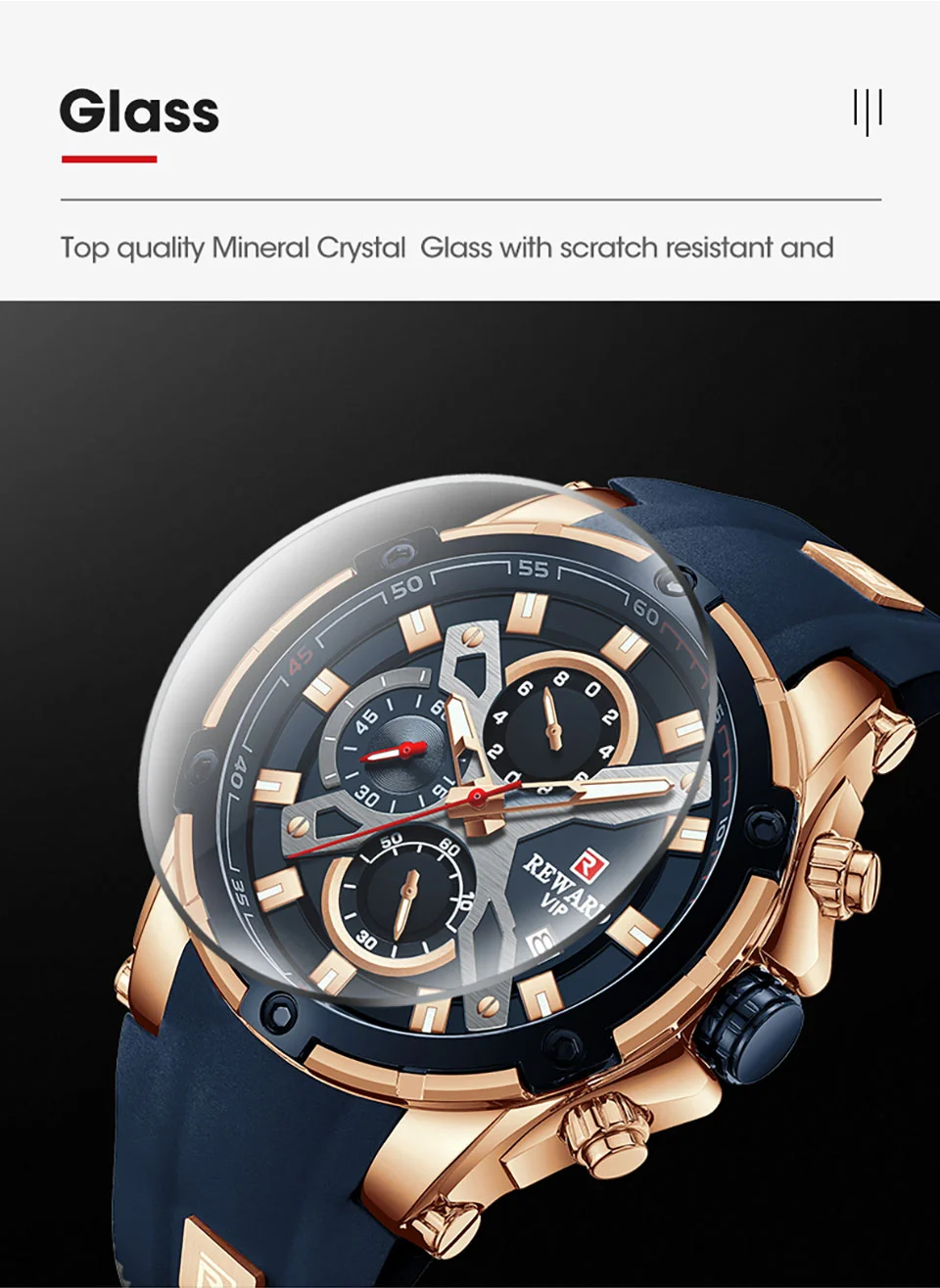 Reward Mens Watches RD83016M Luxury Chronograph Sport Watch