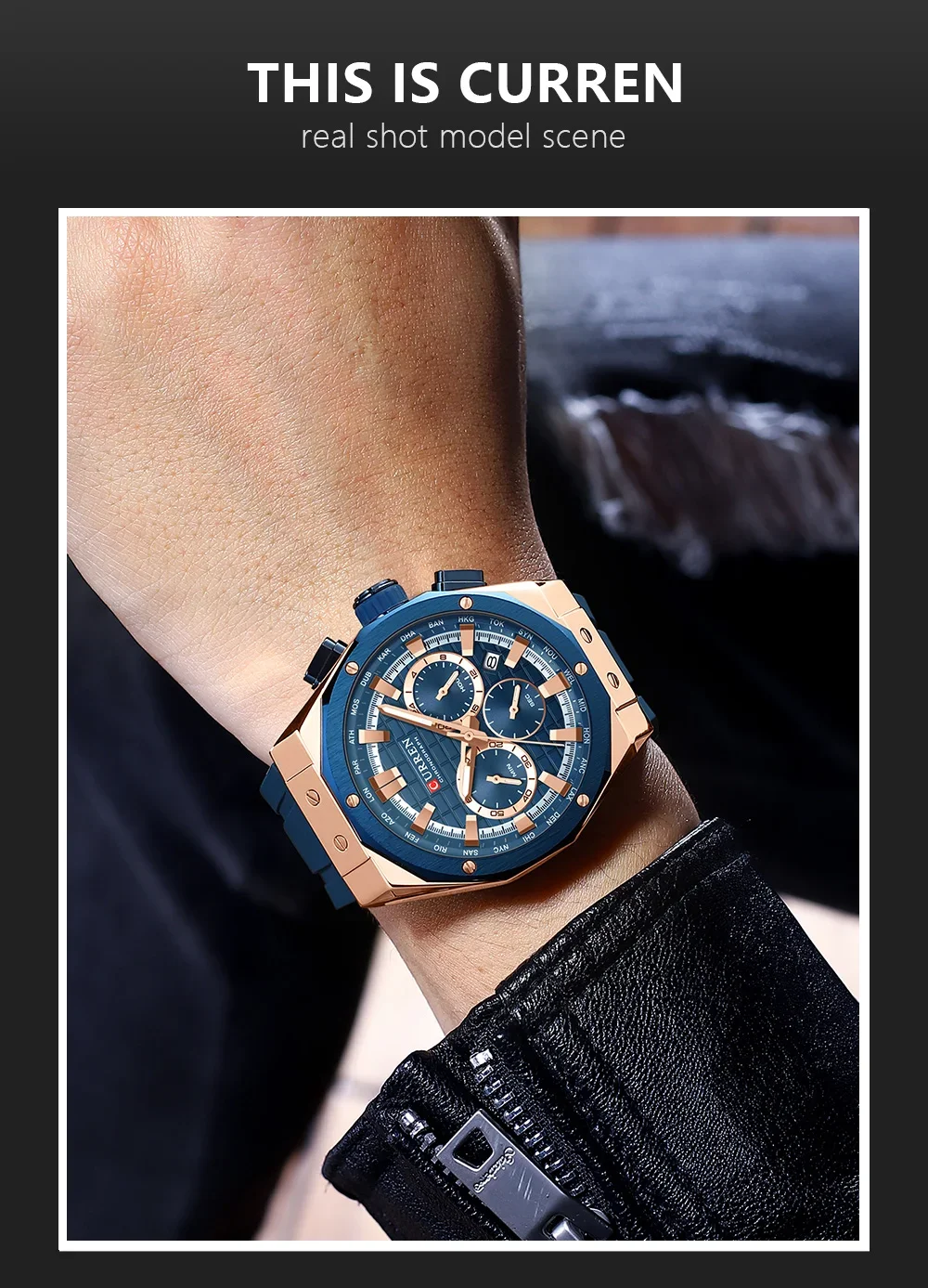 In Stock Bulk Wholesale CURREN 8464 Sport Chronograph Men Watch Dropshipping