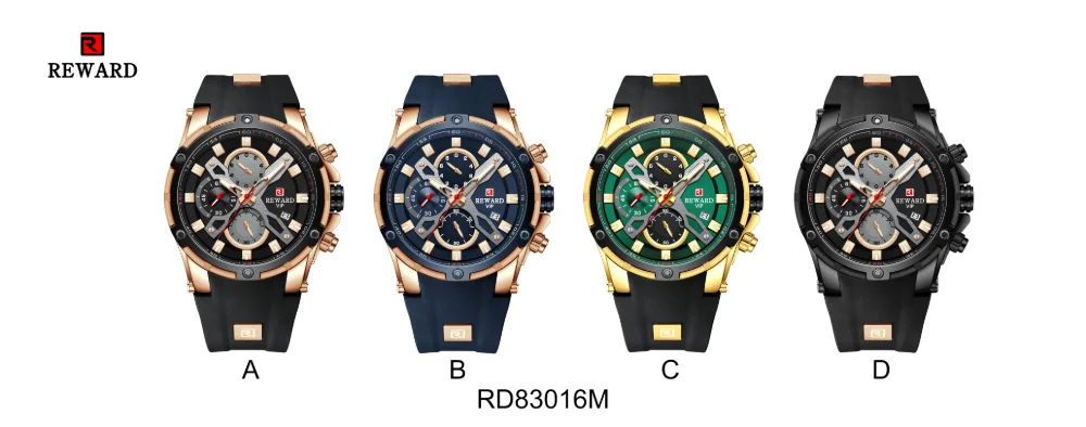 Reward RD83016M luxury chronograph sport watch front view
