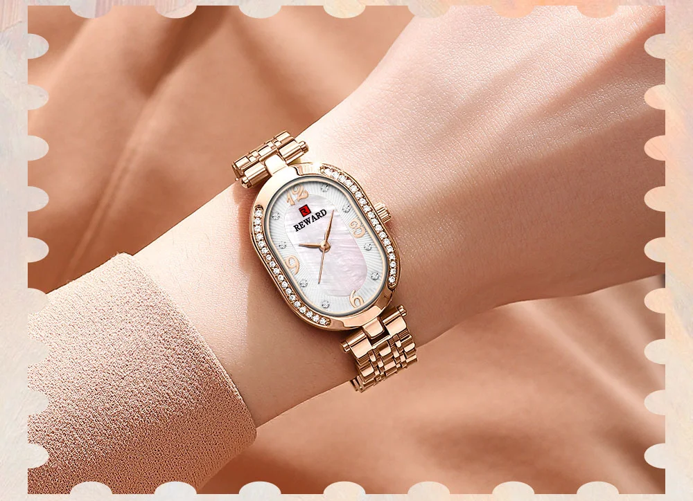 Wholesale REWARD RD21058L Elegant Oval Ladies Quartz Watch Support Ready to Ship