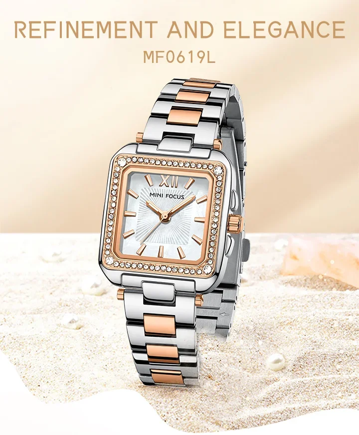 Watch styled with elegant outfit