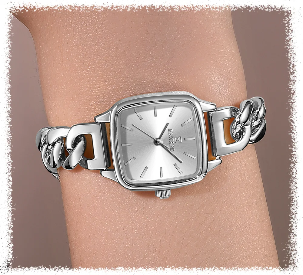 Reward RD211513L Elegant Women Wristwatch Luxury Slim Square Quartz Waterproof Fashion Dress Watch