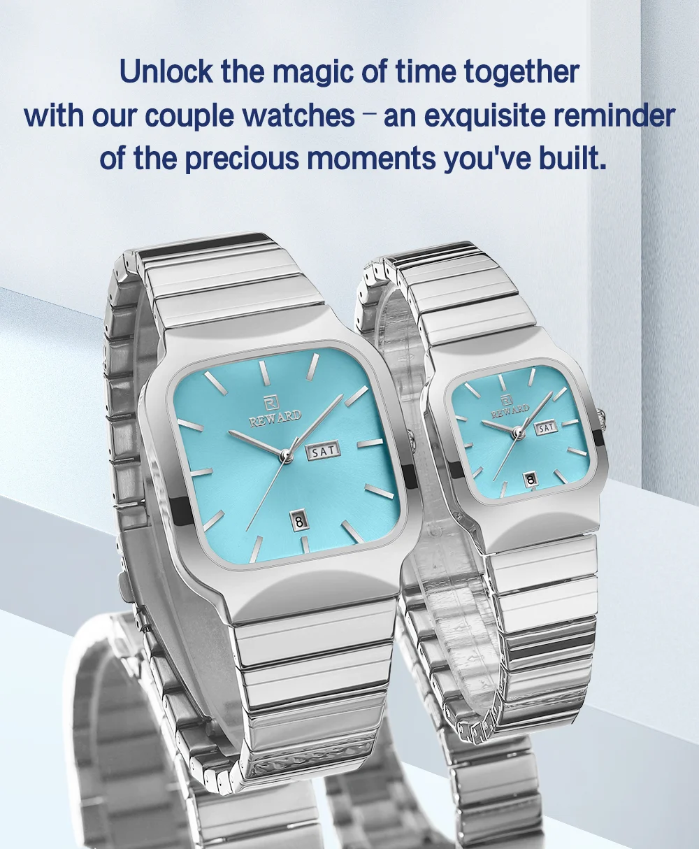 REWARD RD611264M Calendar Fashion Stainless Steel Strap Watches