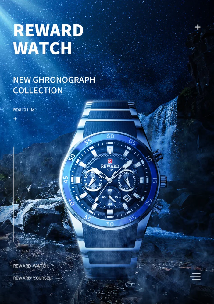 Reward RD81011M VIP Men's Waterproof Quartz Watch 