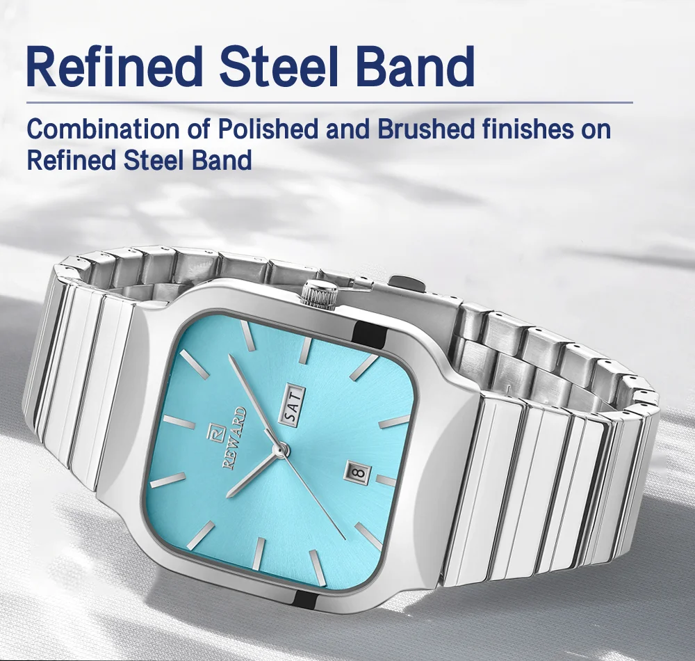REWARD RD611264M Calendar Fashion Stainless Steel Strap Watches
