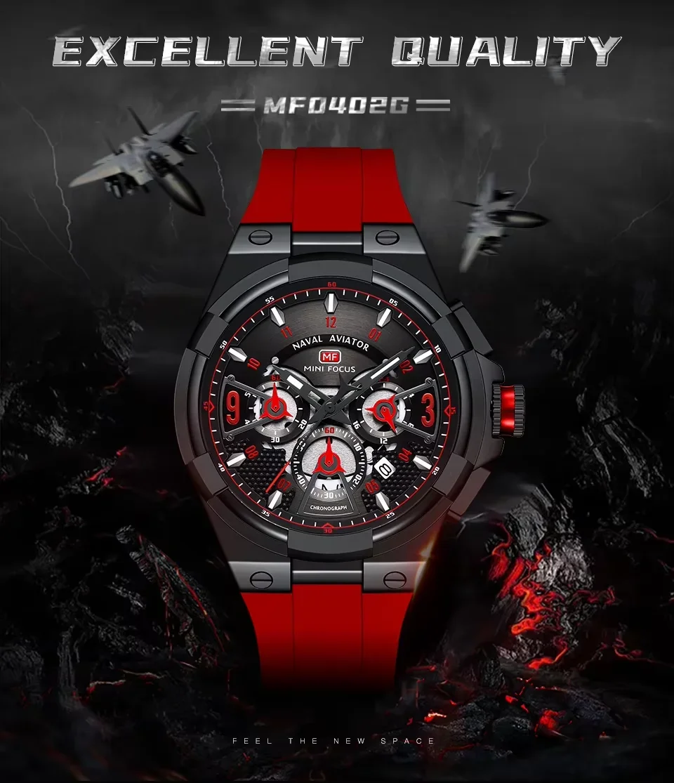 Close-up of the alloy case and silicone strap