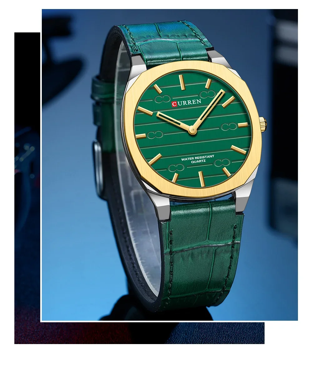 Factory Direct Best Price Curren 8480 Quartz Men Watch Luminous Leather Ready to Ship