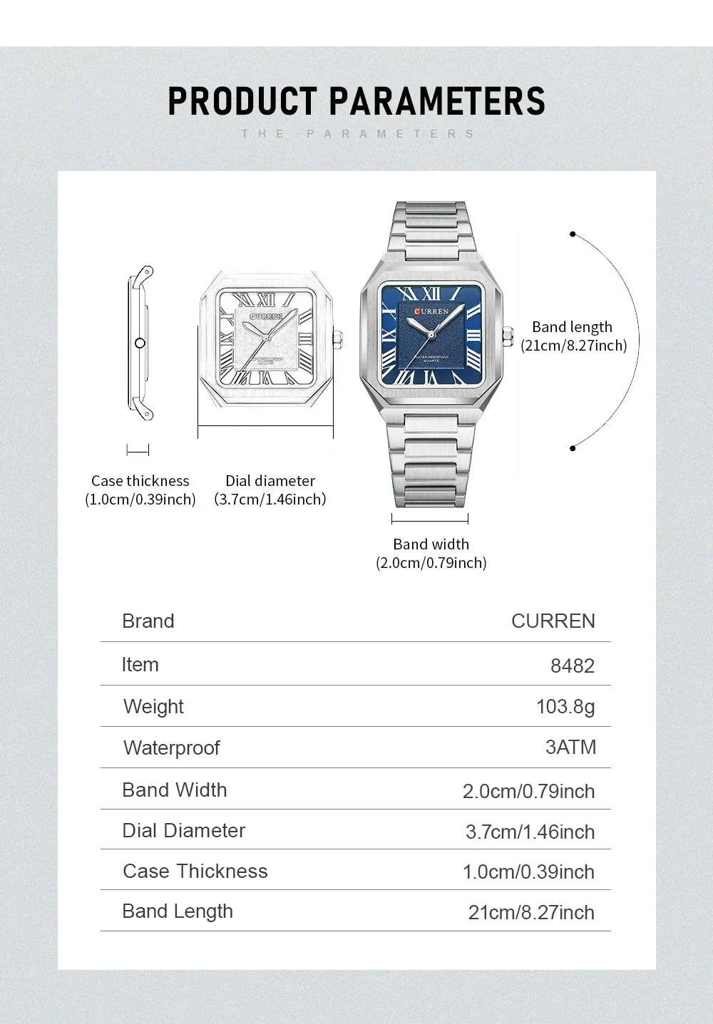 Roman Numeral Dial on Curren 8482 Watch