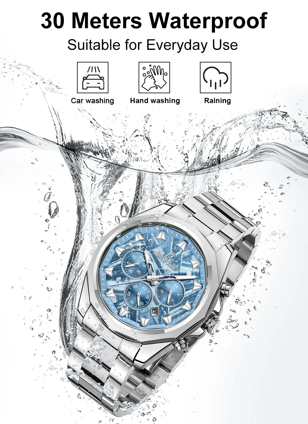 REWARD RD812052M 2026 New Textured Dial Men's Watch Quartz Watch