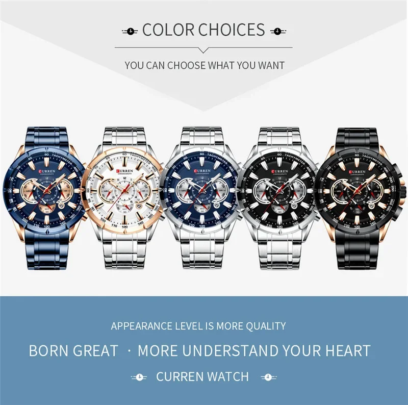 CURREN 8363 Chronograph Watch Main View